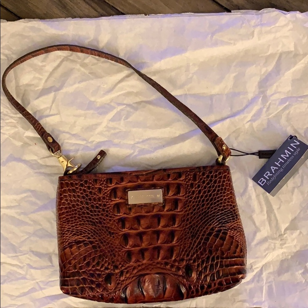 Brahmin Anytime Mini Pecan Melbourne Leather